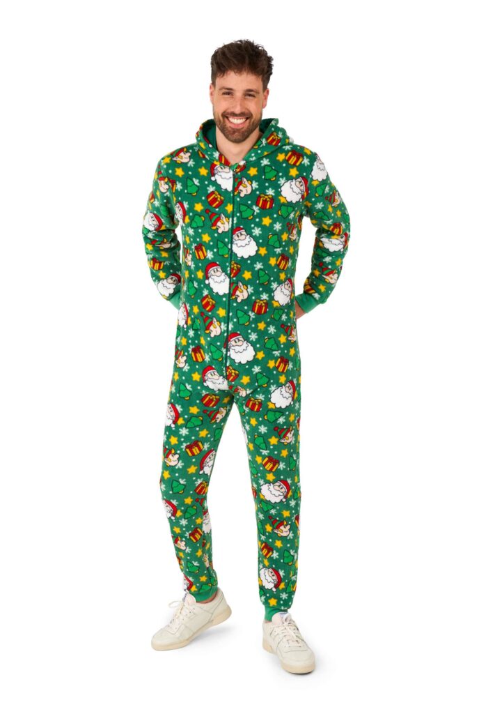 Santa Elves Green Adult Onesie