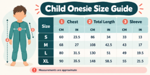 Oppo Merch Child Onesie Size Guide
